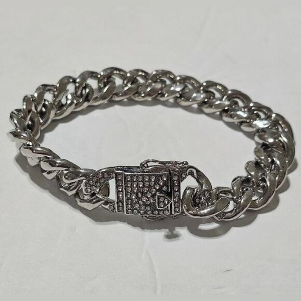 TRESKA Silver and Pave crystal Bracelet
